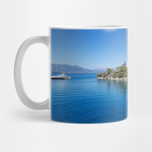 The Love bay in Poros island, Greece Mug